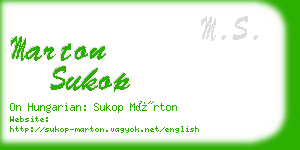 marton sukop business card
